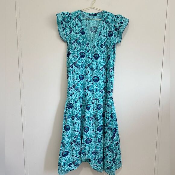 La Plage Bohemiam Floral Flutter Sleeve Maxi Dress - Picture 1 of 5